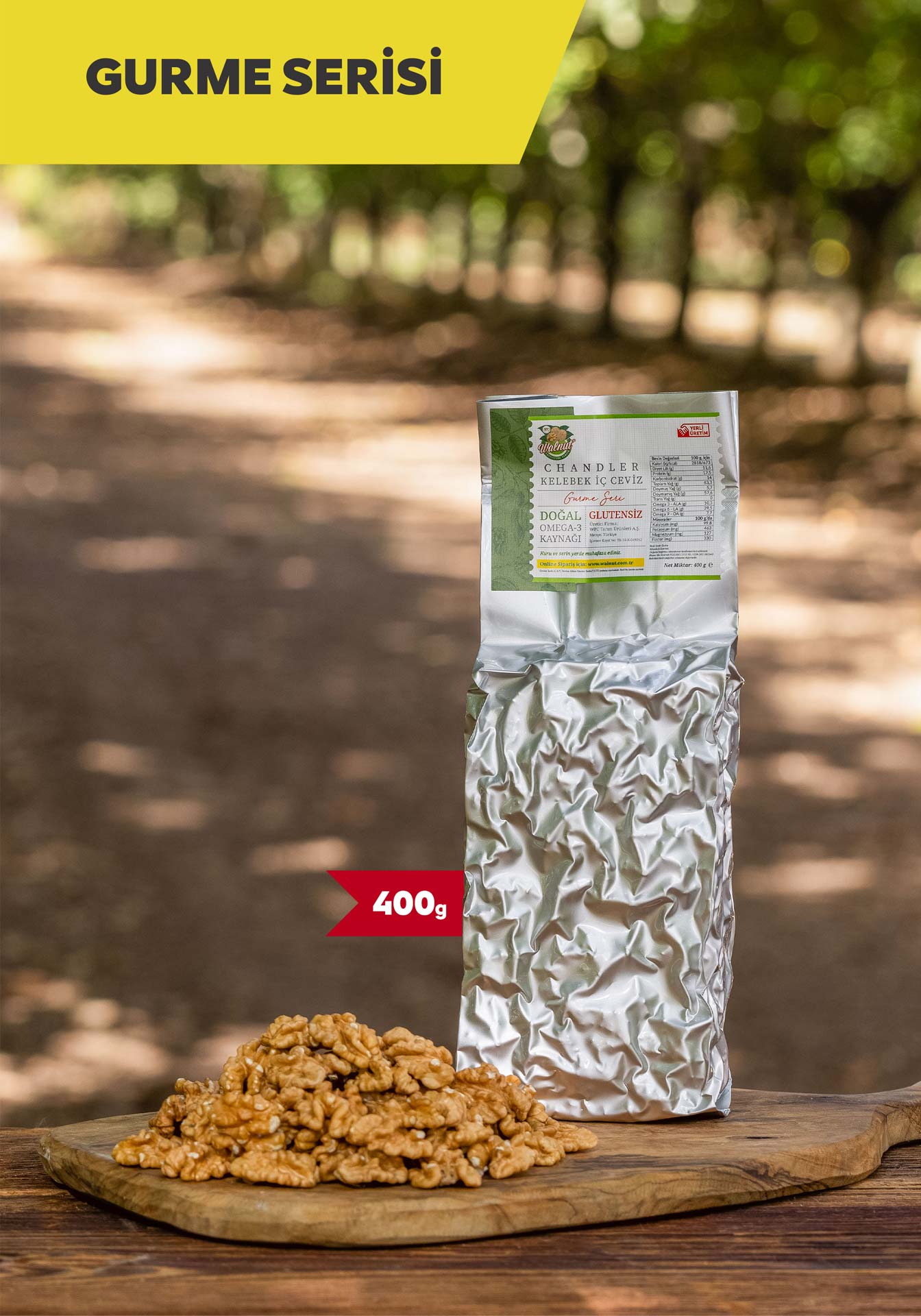 Chandler Tam Kelebek İç Ceviz - 400g - WPC Walnut