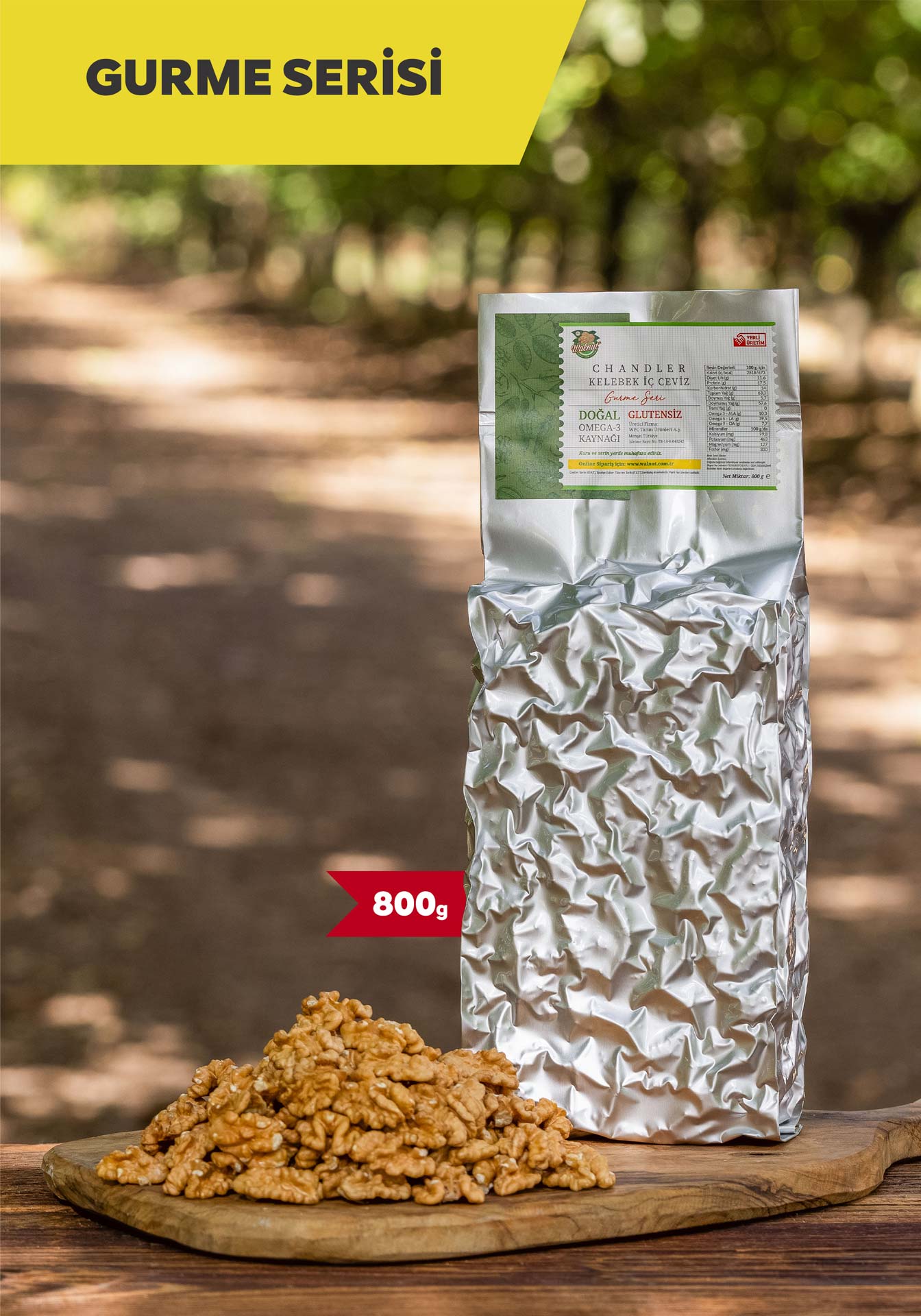 Chandler Tam Kelebek İç Ceviz - 800g - WPC Walnut